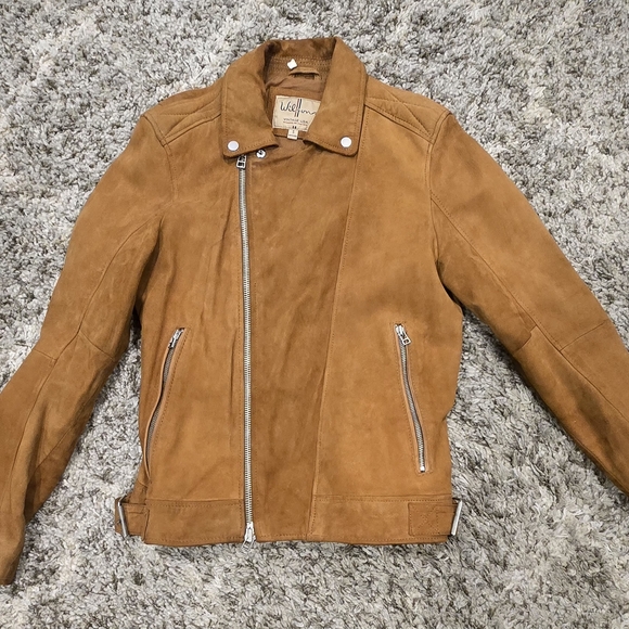 Wolf Tan Suede Men's Jacket - Picture 1 of 6